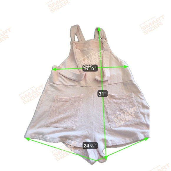 Bucket List Pink Terry Cloth Short Jumper Overall - Picture 5 of 5